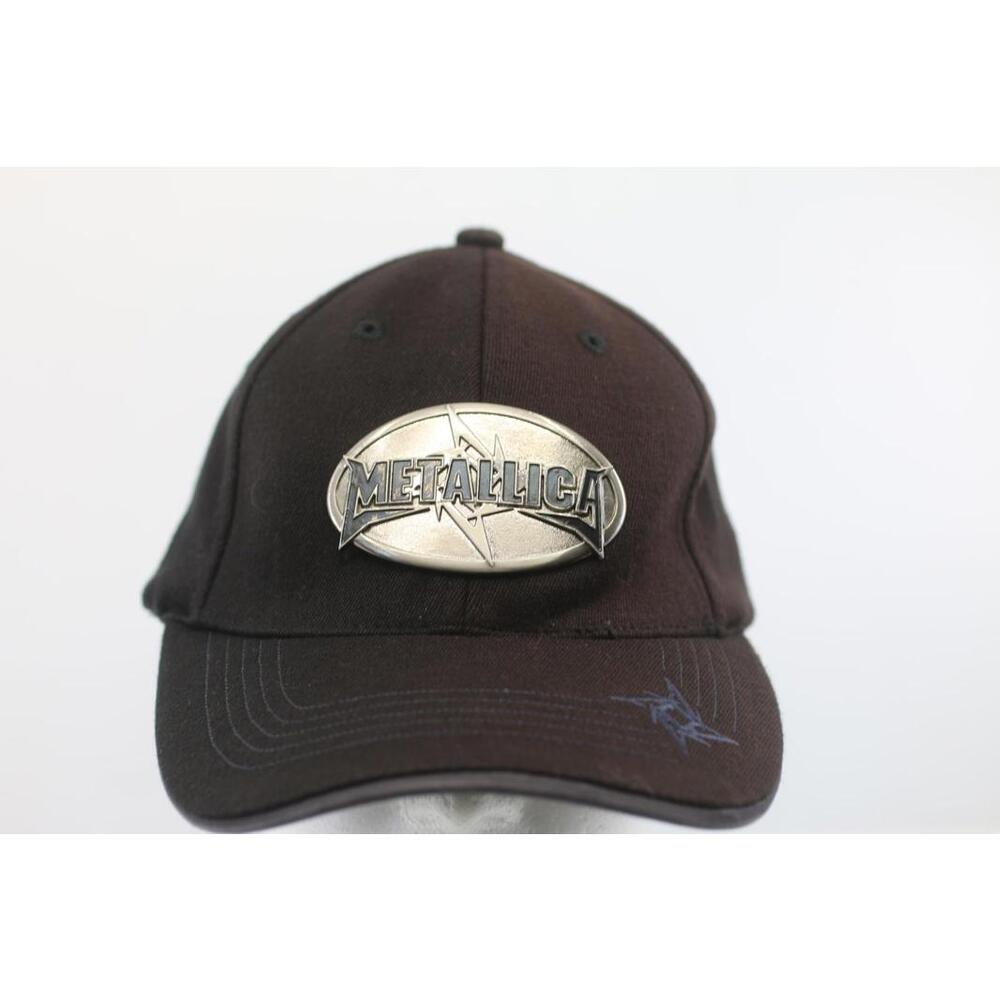 Metallica Official Bio-Domes Fitted Cap w/ Metal Logo Badge Black Hat